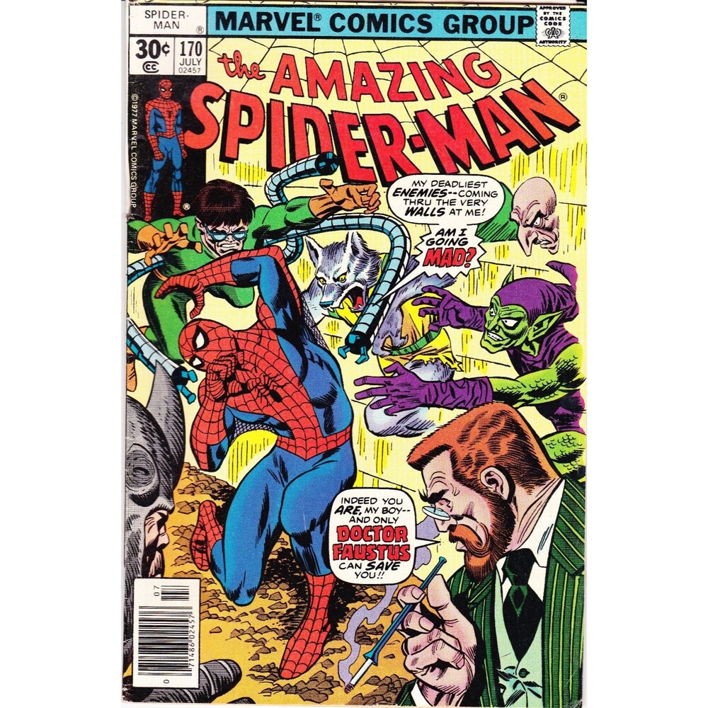 The Amazing Spider-Man #170 (1977) Bronze Age Marvel Comics - Green Goblin Cameo